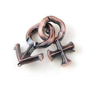 3 Pieces Brain Teaser Metal Puzzle Toy 3D Unlock